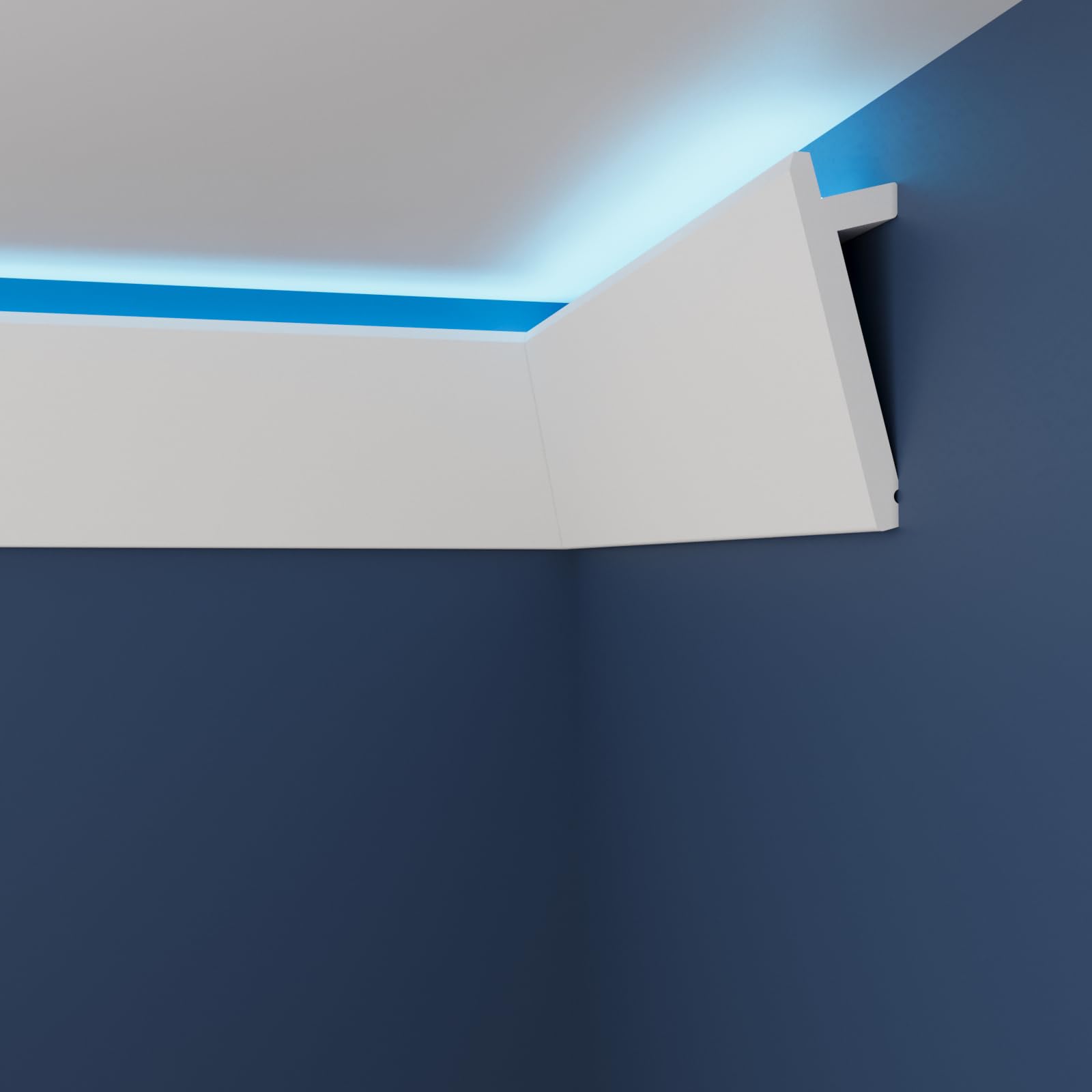 WOLDECOR Premium LED Coving Cornice – Lightweight XPS Ceiling Moulding Trim, Easy to Install Decorative Polystyrene Coving for Walls and Ceilings with LED Lighting (WLU22, 20 Meters) — image 1