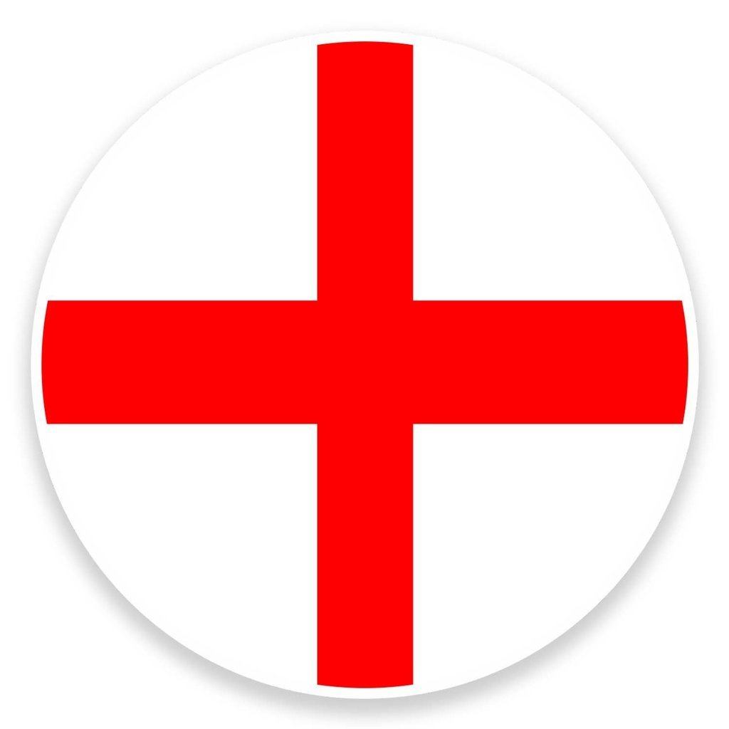Destinationvinyl Multi 2 X 10Cm/100Mm England Flag Map Window Cling Sticker Car Van Campervan Glass #9032