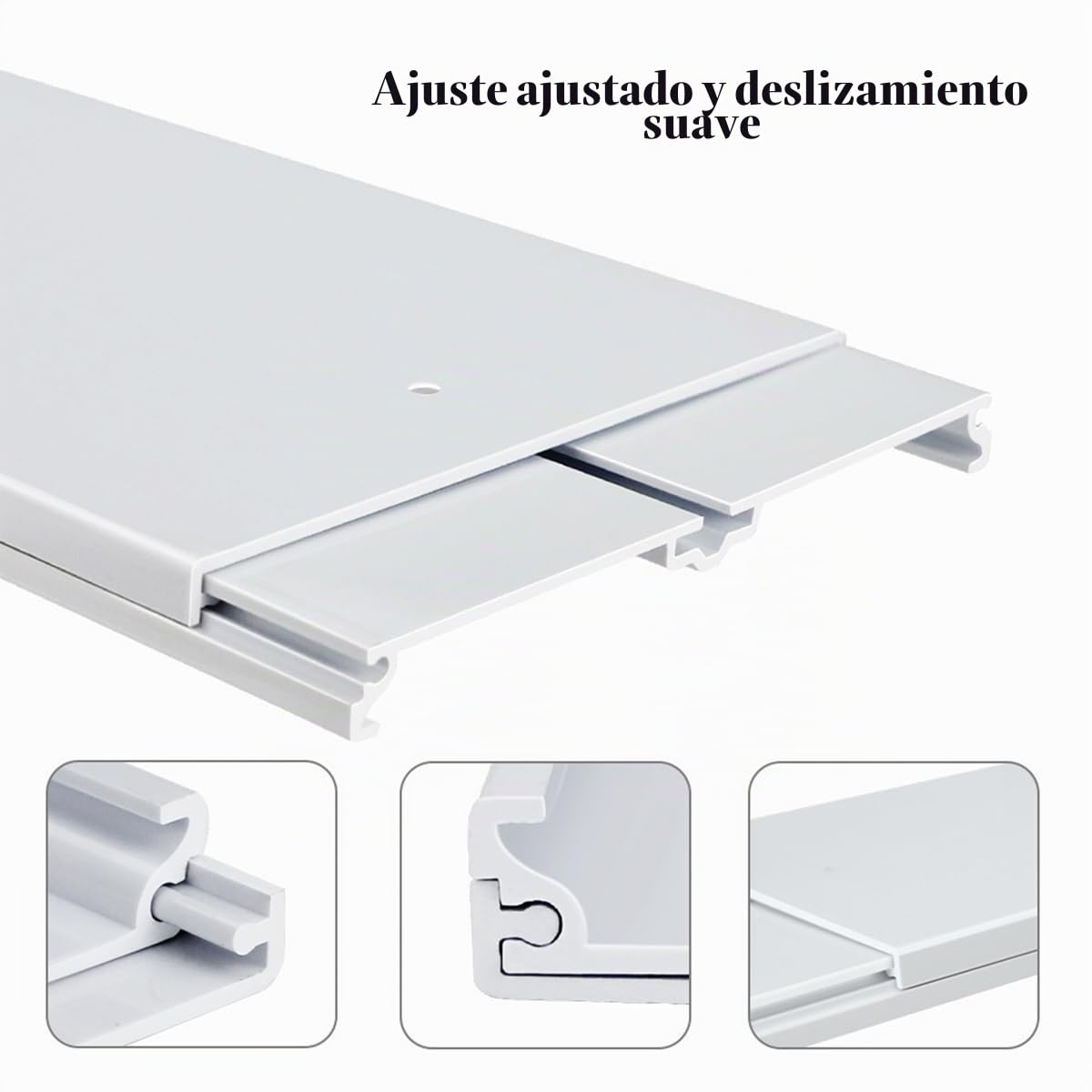 Kit de ventilación de ventanas de aire acondicionado portátil, kit de ventana de CA portátil, longitud ajustable de 43 a 144 cm