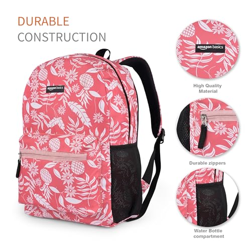 Image of amazon basics Durable Lightweight 2 Compartment 15 L Backpack (Multicolour Print) | Comfortable & Stylish Design | Organized Storage with Multiple Compartments | Ideal for School, College & Travel