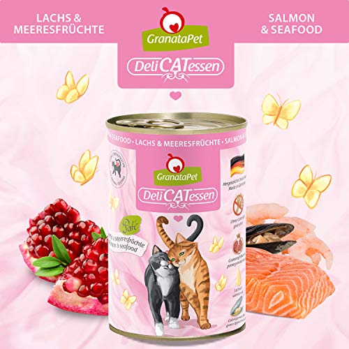 GranataPet DeliCatessen Multipack 1, Nassfutter für Katzen im Probierpaket, Alleinfuttermittel ohne Getreide, Katzenfutter mit hohem Fleischanteil & hochwertigen Ölen, 6 x 400 g 6