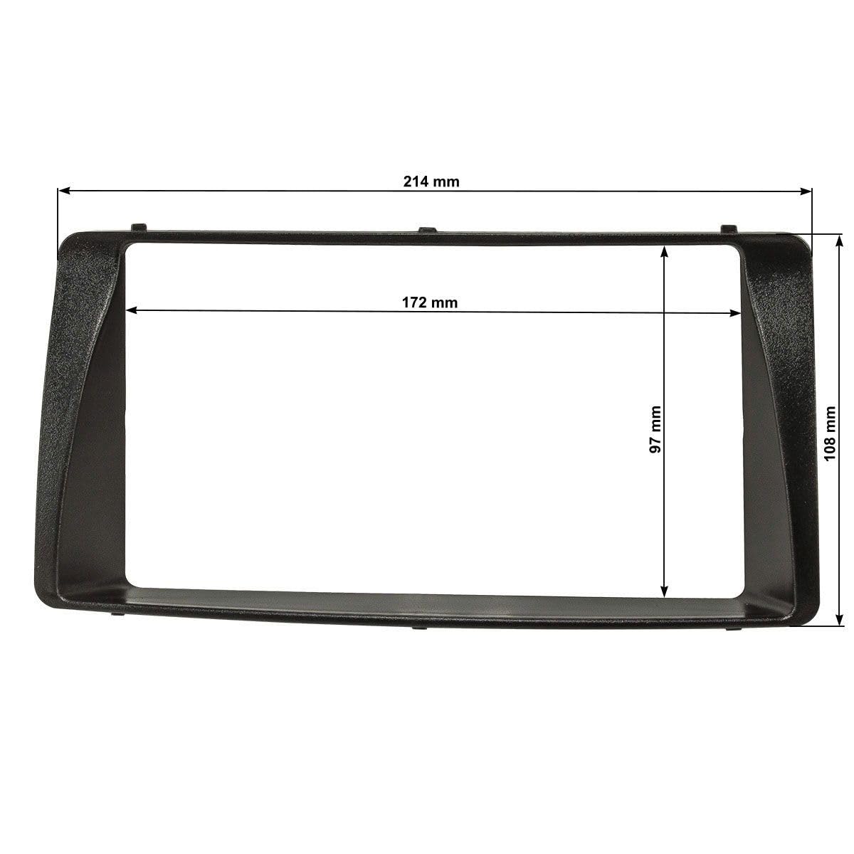 tomzz Audio 2455-055 Cornice radio doppio DIN compatibile con Toyota Corolla E12 2003-2008 nero