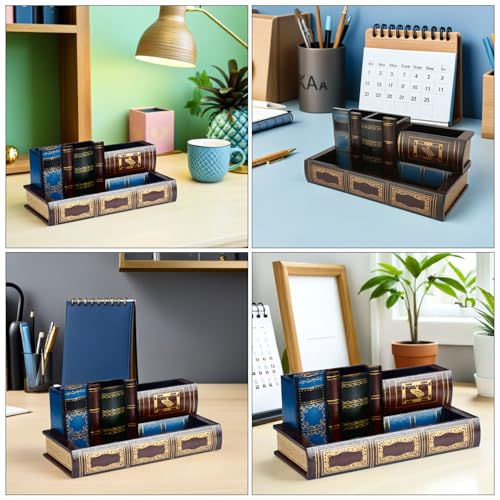 Boîte de rangement rétro avec finitions soignées pour bureau - 4