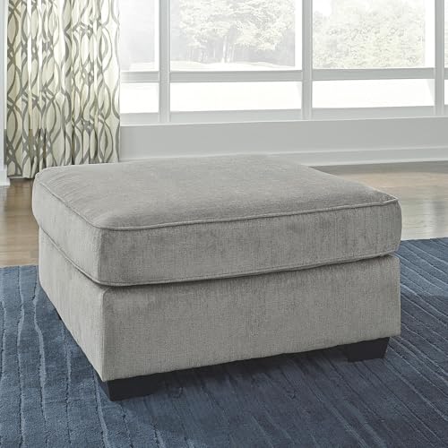 Image of Signature Design by Ashley Altari Oversized Accent Ottoman, Large Square | Arrives fully assembled, Plush chenille polyester upholstery, Living room lounging, 36-inch square profile