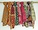 Indian Handmade Cotton Kantha Reversible Scarf Assorted Colors Looking Good (10)