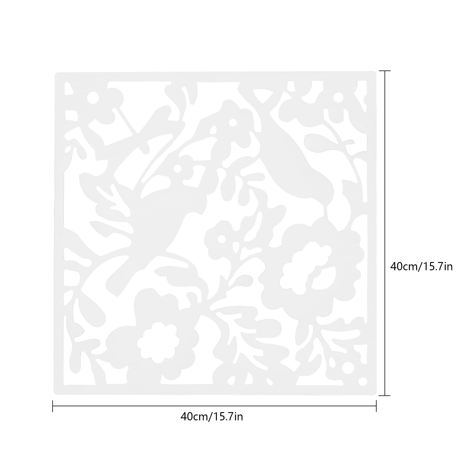 12 divisori sospesi, 40 x 40 cm, divisori per ambienti fai da te, protezione per la privacy, paravento, divisorio per la decorazione di interni, soggiorno, sala da pranzo, camera da letto (bianco)