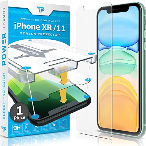 Power Theory Panzerglas kompatibel mit iPhone 11/iPhone XR - Schutzfolie mit Schablone, Panzerglasfolie, Panzerfolie, Glas Folie, Displayschutzfolie, Schutzglas