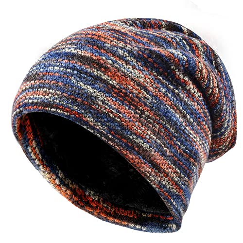 OOPOR Gorros de Punto Invierno Hombre Mujer - Gorra de Tejer y Calentador de Polar Lana Calentar Beanie de Punto Sombreros Combina con Chaquetas Jersey y Otras Ropa para Esqui Moto Deportes