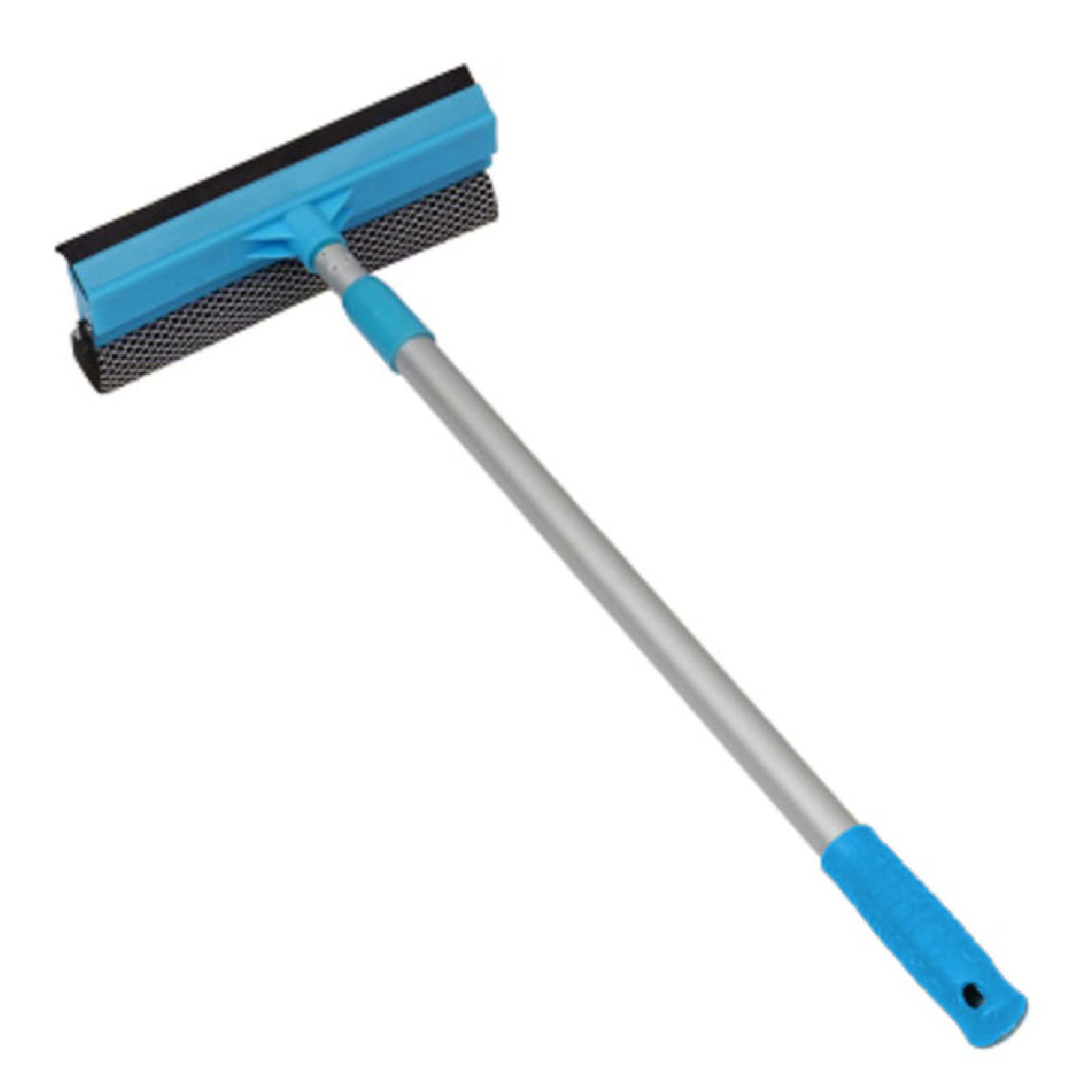 Saki&Masa 水切りワイパー スキージー ガラスワイパー 高所掃除 窓クリーナー スノーブラシ 伸縮 両面 ガラス掃除 (ブルー)