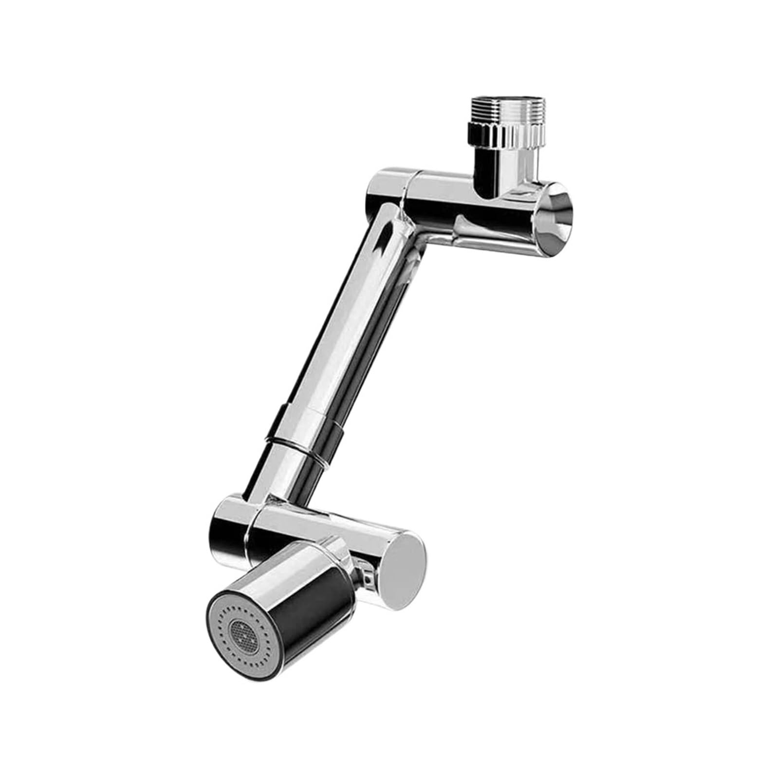 Uniwersalny 1440° Obrotowy Chowany Kran Filtr Rozbryzgowy Kuchnia Przedłużacz Do Umywalki Baterie Dysza Bąbelkowa Ramię Robota łAtwa Instalacja(Dual Modes Black)