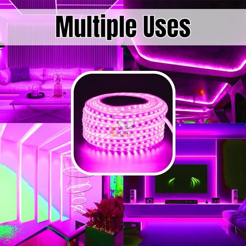 Image of Errol led Strip Lights for Home Decoration | Waterproof led Rope Lights | Energy Saving Strip Light for Room | Home Decor Lights for Diwali, Christmas, Outdoor (Pink, 10 Meter)