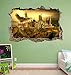 AUUUA Decalcomanie da muro Hogwarts castle Harry Potter 3d buco adesivo da parete decalcomania decorazione grafica murale