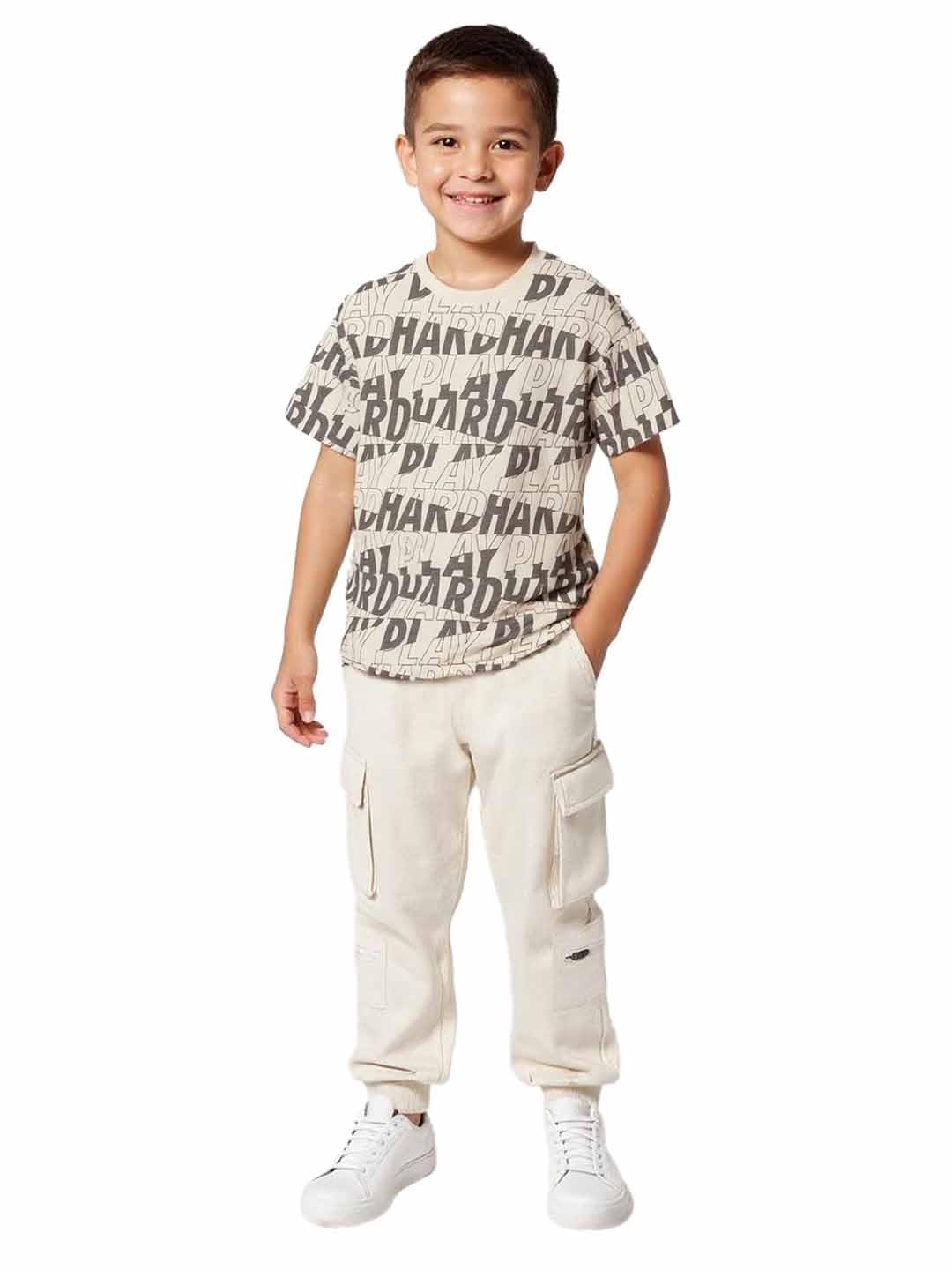 Max Boy Cotton Regular Fit Half Sleeves Round Neck Printed T-Shirt