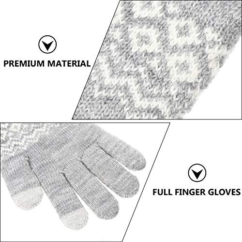 ULTECHNOVO Luvas de Inverno Unissex Com Tela de Toque Luvas Tricotadas Quentes Luvas Antiderrapantes