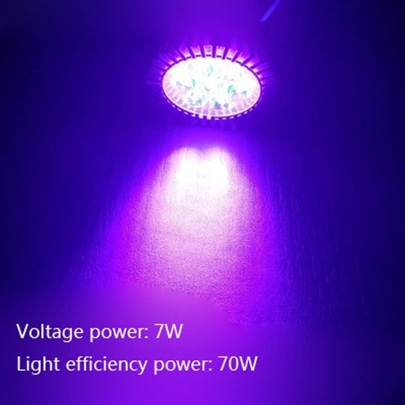 Lámpara de curado LED ultravioleta E27, adhesivo UV, 365nm, 405nm, 395nm, adhesivo sin sombra, aceite verde, resina fotosensible, impresión 3D (Color : 405nm, Size : 70w)