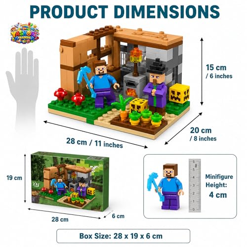 Image of Yashoni Building Blocks Toy Set for Kids | DIY STEM Construction Bricks with Mini Figures, Creative Models & Educational Play Set| Blocks Game (96, The Harvest Season)