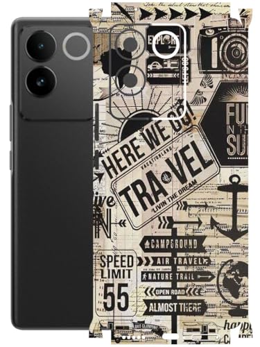 Image of AtOdds - Full Body Back Screen Guard Protector Film - Lamination Wrap Skin Sticker Compatible with IQOO Z7 PRO (5G) | Scratchproof Matte Finish (Explore)