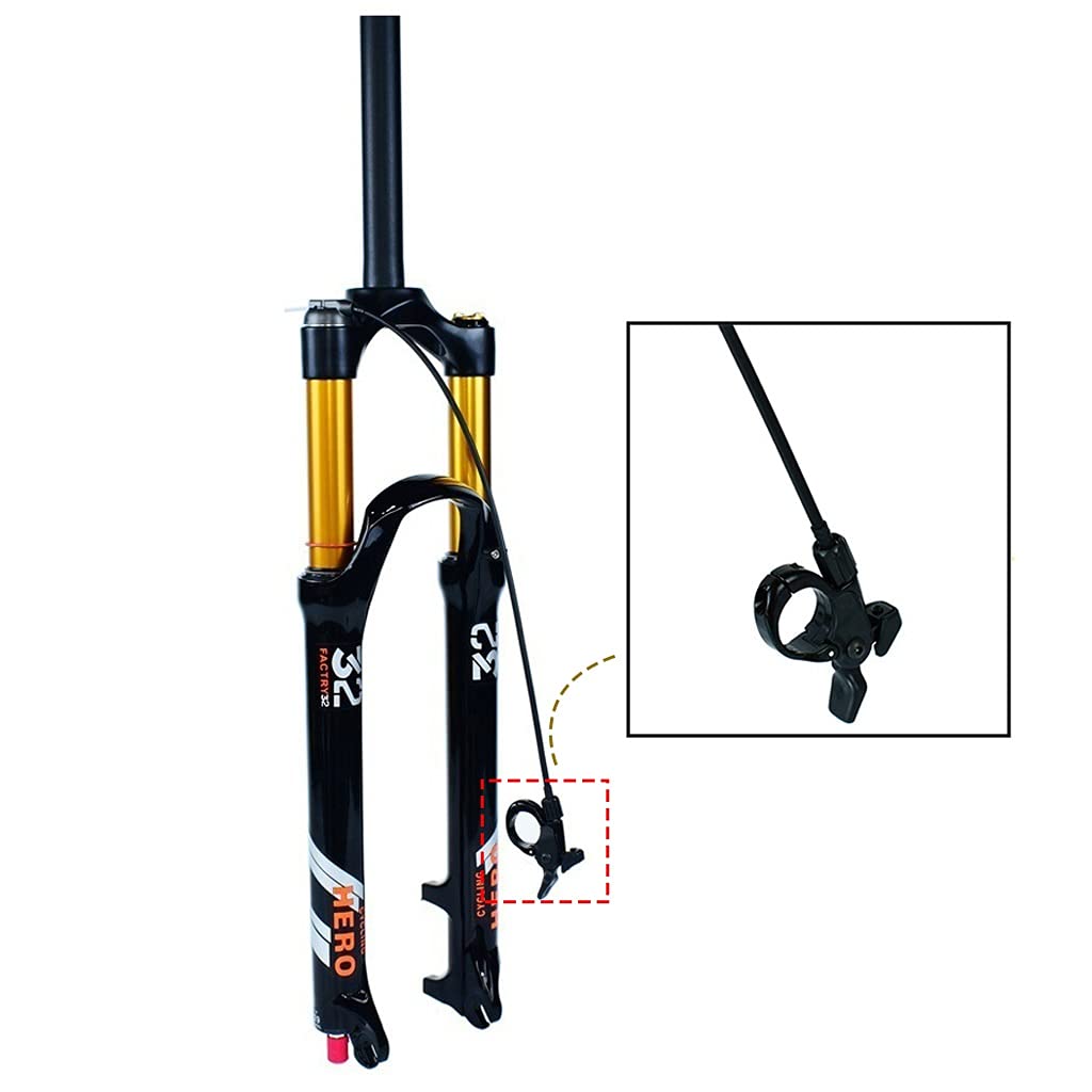 Fourche Avant VTT En Alliage Alu 26 Pouces – Verrouillage, Rebond Réglable, Gris, 2,5 Kg