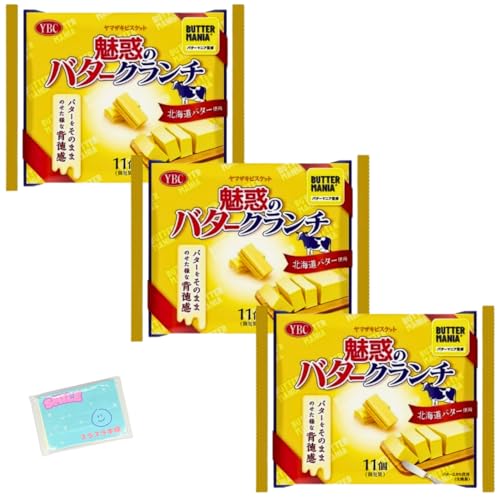 Ｍｏｎｏｌｏｇ Sｔｙｌｅ ヤマザキビスケット 魅惑のバタークランチ 11個(個包装) ×3袋セット ★スラスラ本舗オリジナルポケットティッシュ付き★のサムネイル