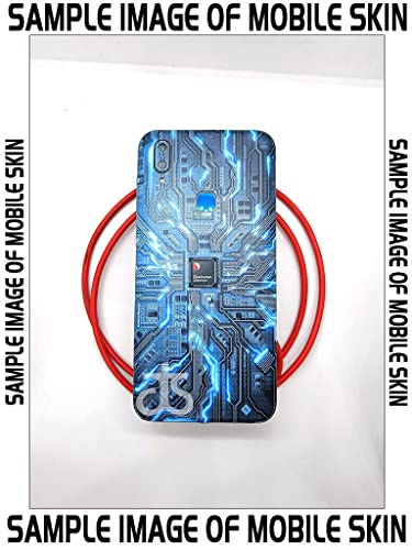 Image of AtOdds - Mobile Back Skin Sticker Wrap Compatible with Oppo K10 (4G) (Coverage - Back+Camera+Sides) (Circuit)