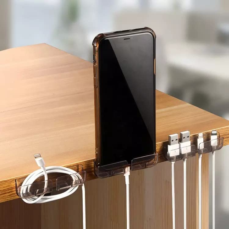 Image of Wire Holder Clamp, Cable Manager Organizer, Desktop Data Cable Clips Storage, Table Fixed Line Clamp Cable Organizer Buckle (Multicolor) (3)