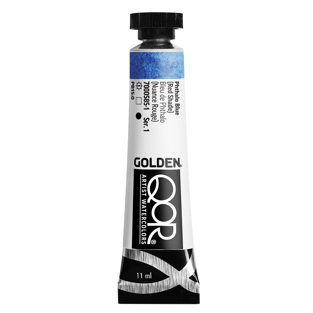Golden : Qor : Watercolour Paint : 11ml : Phthalo Blue (Red Shade)