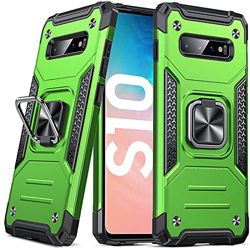 Funda Galaxy S10 a prueba de golpes carcasa protectora militar con soporte de anillo