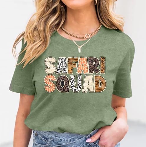 Safari Squad Shirt Women Safari Birthday Shirts Animal Kingdom Outfit Zoo Party Tee Short Sleeve Tops2