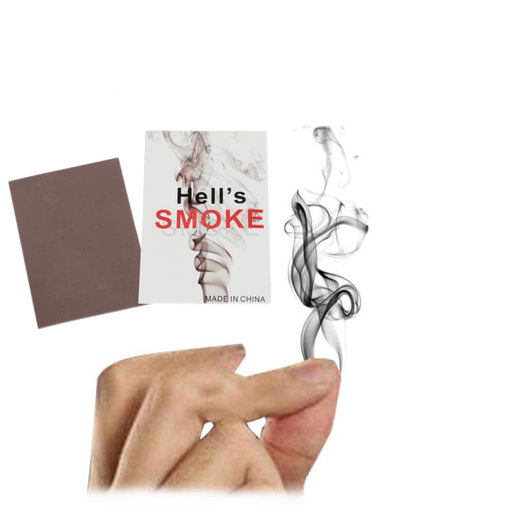 EGGPOD 5pcs Magic Prop Tool Ultimate Magic Kit Cool Close-Up Magic Trick Finger's Smoke Hell's Smoke Magic Tricks Magic Kit Flash Paper Magic Sheets Fire Magic Prop