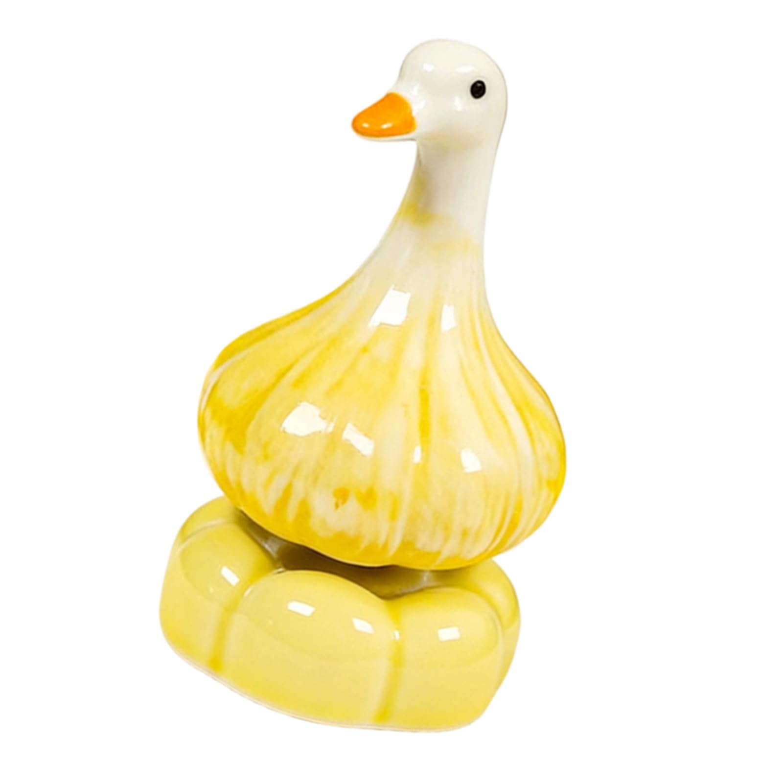 Elnwnnkc Garlic Ducks Statues for Home Decors Fidgety Toy Ceramic Rotating Ducks Figurines and Sculpture for Table Centerpieces Fidgety Toys