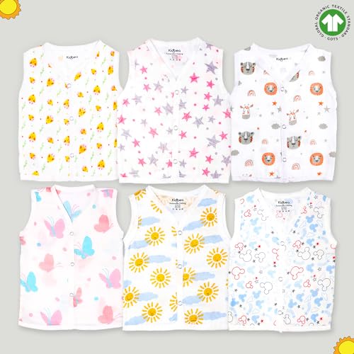Image of Kidbea Extra Soft Mulmul Cotton Jhabla Cloth for New Born Baby Set
