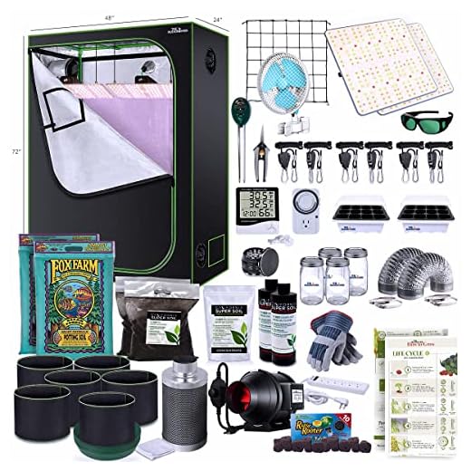 TheBudGrower Complete All-in-One Home Grow Solution 24"x48"x72"-1200W (X2 600W) LED Grow Light Dimmable Full Spectrum Quant-LED Light Unit- Indoor Grow Kit