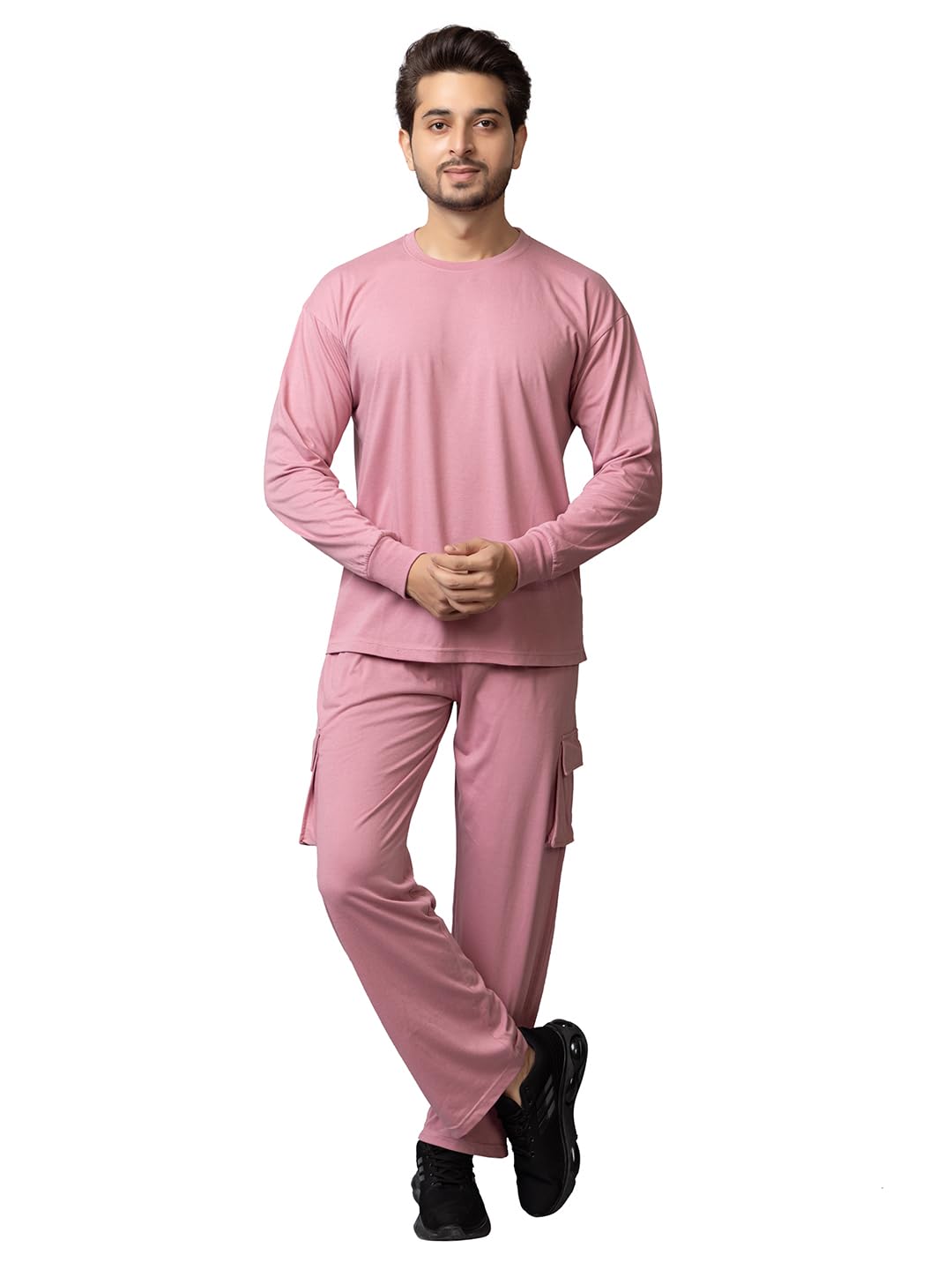 Bonkers Corner Men's Co-ord Set | Stylish Track Suit for Men | Summer & Winter Outfit | Gym Wear & Night Suit | Beach Wear & Casual Dress | Korean-Inspired Clothing Set in neutral