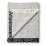Martina Home Foulard, Tela, Ecru/Grigio, 230x260 cm