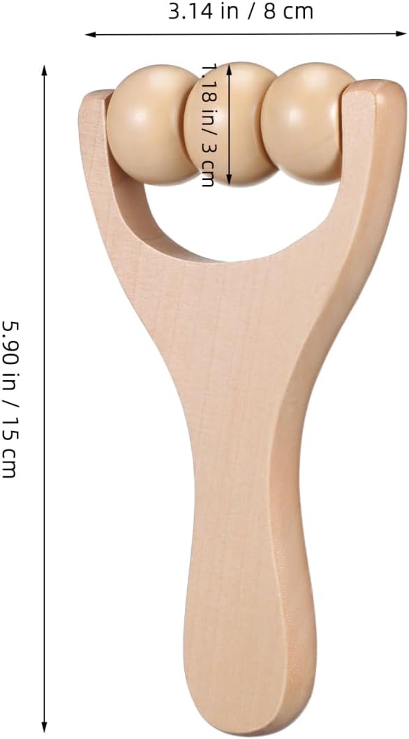 Wooden Massage Roller 2pcs Handheld Full Body Ball Roller Ease Muscle Tension for Back Neck Foot Calf Leg Arm Muscle - Image 5