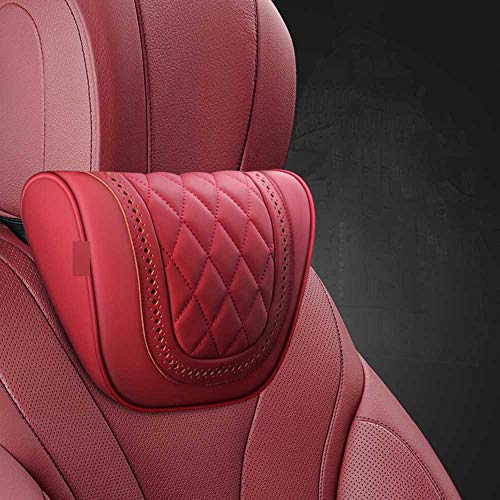 SUCHUANGUANG 2 Pezzi Poggiatesta Auto Universale Classe S Cuscino Ultra Morbido per Mercedes Benz Maybach Cuscino Collo Nero