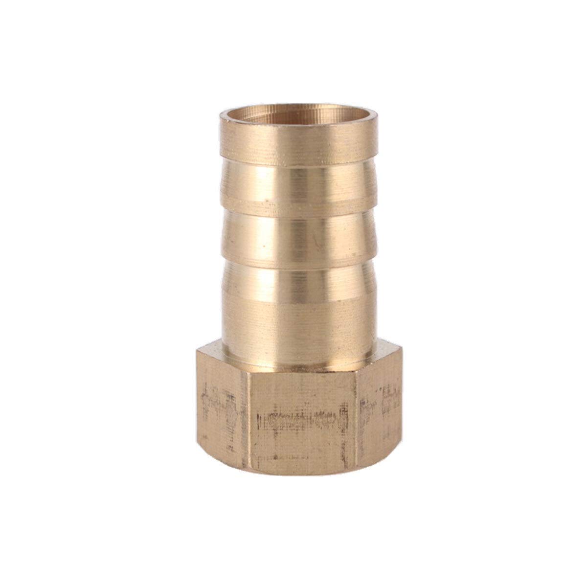 ZHaonan-Brass Hose, 6/8/10/12/14/16/19mm Barb Tail 1/8" 1/4" 3/8" 1/2" 3/4" 1" BSP Female Thread Connector,Brass Hose Fitting, water hose fittings ( Size : 16mm Barb , Thread Specification : 3/4" )