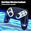 Gamrombo LED Wireless Controller for PS5, Compatible with PS5 Pro/Slim/PC, Dual Vibration, Macro/Turbo Function, 3.5mm Audio Jack, 6-Axis Motion Control Gamepad with Speaker(Black)