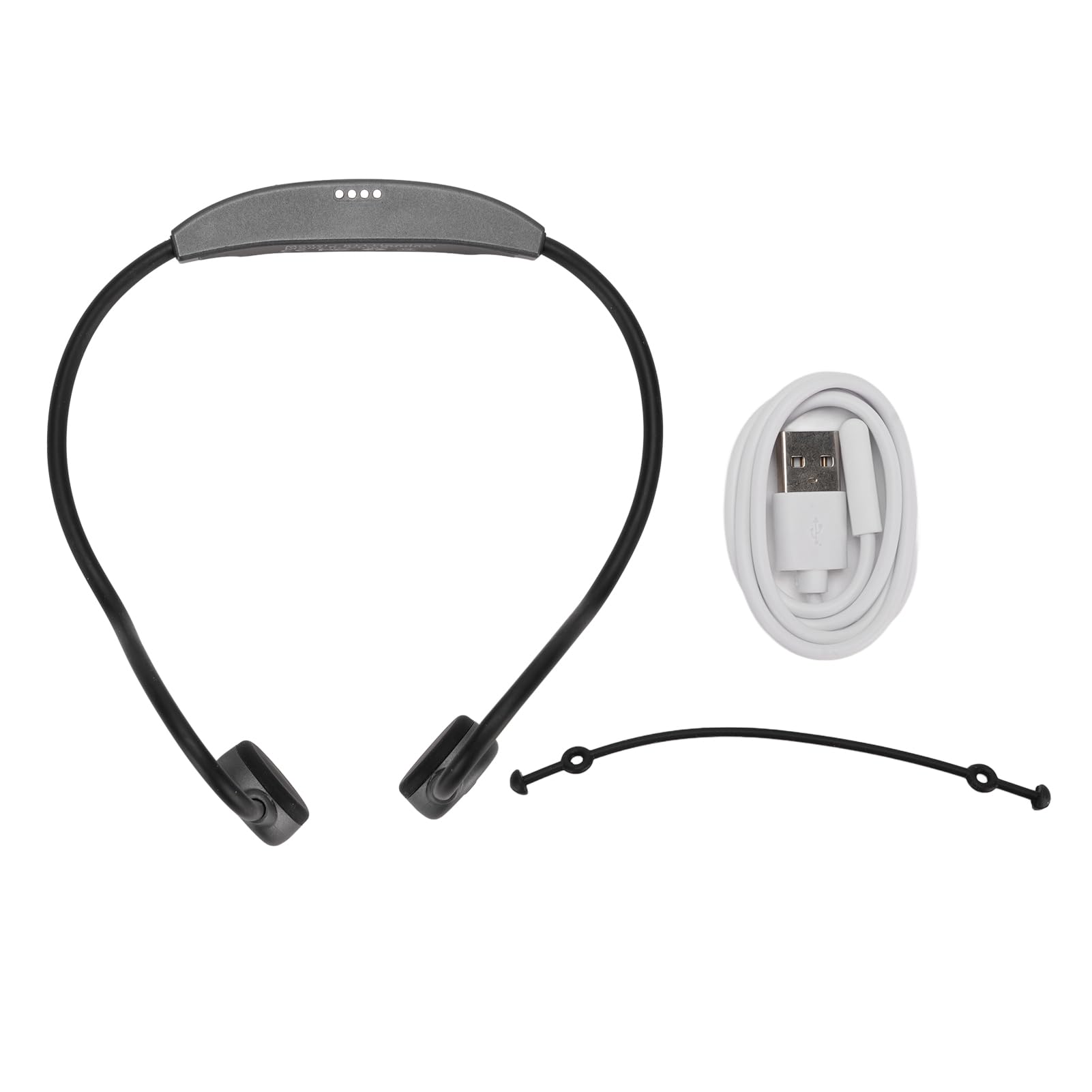 PUSOKEI Casque à Conduction Osseuse Bluetooth 5.3 Écouteurs sans Fil (Grey)