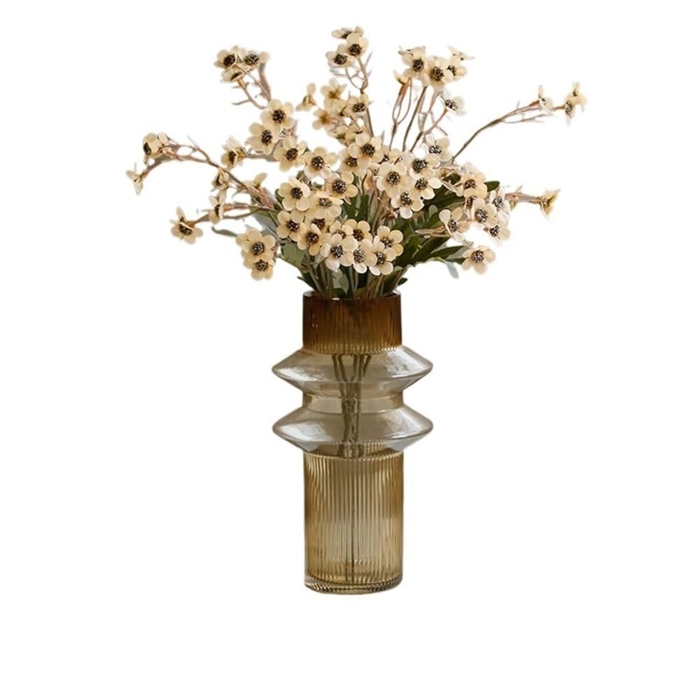 Gv8pA5fj7b Ready Arranged Flowers in Vase Plum with Glass Vase Fake Flowers Simulation Flower Arrangement Indoor Hall Table Decoration