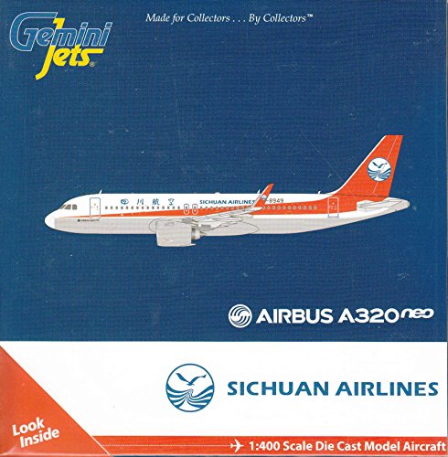 Maquette avion GeminiJets Sichuan Airlines A320neo 1/400 B-8949 : le cadeau idéal pour passionné d'aviation