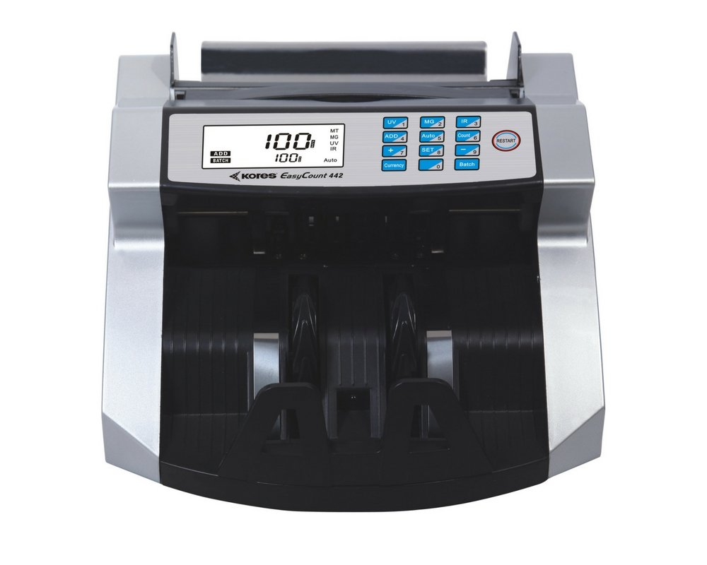 Kores Easy Count Currency Counter 442 | 5 Hours Running | 1 Year Warranty Silver