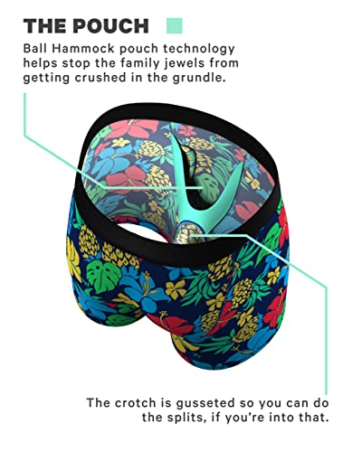 Shinesty Ball Hammock Pouch Underwear For Men | Mens Underwear Boxer Briefs With Fly | Anti-Chafing, Moisture Wicking, Breathable, Scrotal Support | Us Large Pineapple #TOP1