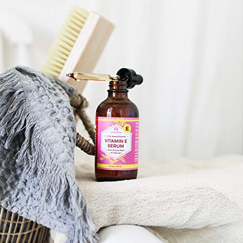 Leven Rose Vitamin E Oil Serum 100% Pure Organic All Natural Face, Dry Skin & Body Moisturizer Treatment, Hair & Nail Growth Oil, Pure Makeup Remover, Acne Cleansing Oil Large 4 Oz #TOP3