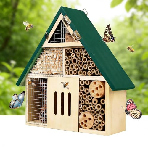 Maison à insectes de jardin en bois naturel haut de gamme - 5