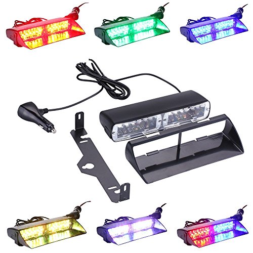 Wecade Led Strobe Light 6 Colors 48 Flashing Mode Emergency Vehicle Dash Warning Strobe LED Flash Light Safety