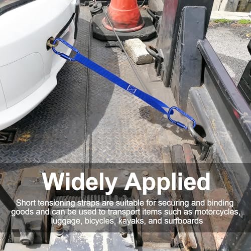 8 Stück Zurrschlaufen, Gurtschlaufen Nylon 2,5cm × 40,5cm mit 4 Stück Schraubkarabiner, Doppelschlaufen Gurt,Weiche Schlaufen Spanngurte Belastbarkeit 1000 Kg für Motorrad Auto Camping Tragfähigkeit