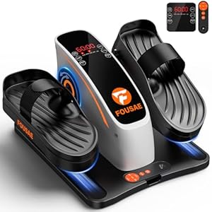 Under Desk Elliptical Machine, Electric Ellipse Leg Exerciser with Display Monitor, Seated Pedal Exerciser for Home or Work, Legxercise Pro Machine for Seniors, Orange