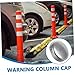 ROMISBABA 2pcs Warning Column Post Caps Metal for External Post Easy Installation Without Tools Collision Design