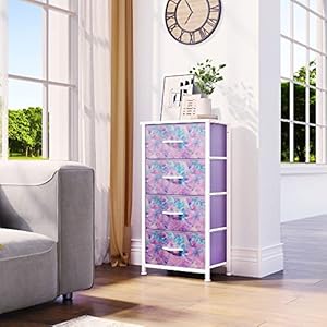 Yitahomepurpledresserwith4drawersstoragetowerunitkidsdresserforbedroomlivingroomclosetssturdysteelframewoodentopeasypullfabricbins Urban Country Home Decor Yitahome purple dresser with 4 drawers storage tower unit kids dresser for bedroom living room closets sturdy steel frame wooden top easy pull fabric bins urban country home decor